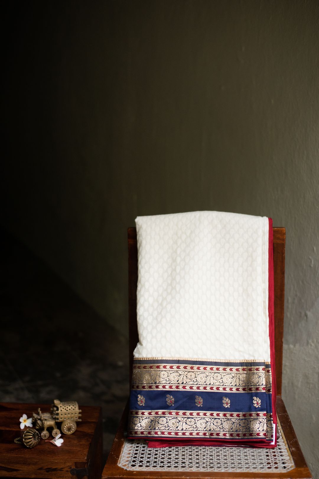 Jamdani Cotton Banaras Saree - Kasturi by Amsa